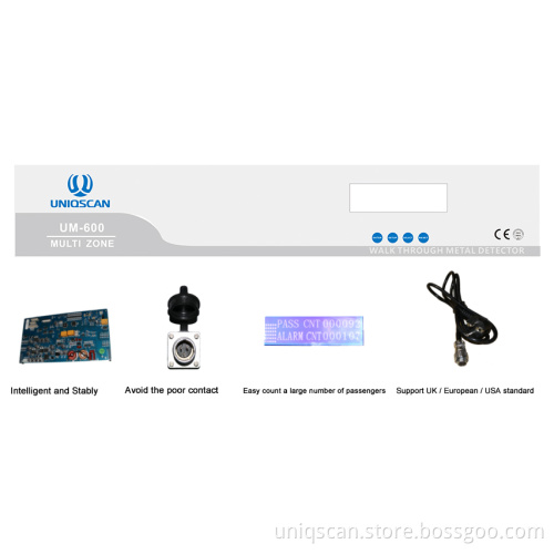 UM600 infrared arch walking metal detector